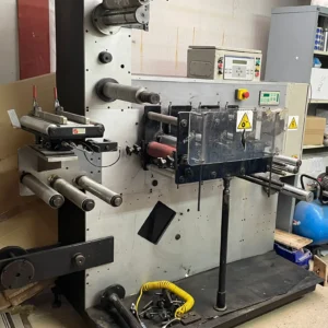 Conver Pres die cutting machine 265mm wide, speed 150m/min.